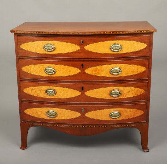 Fine and Rare Federal Bow Front Chest