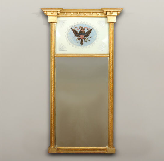 Federal Mirror with Patriotic Eglomise Tablet