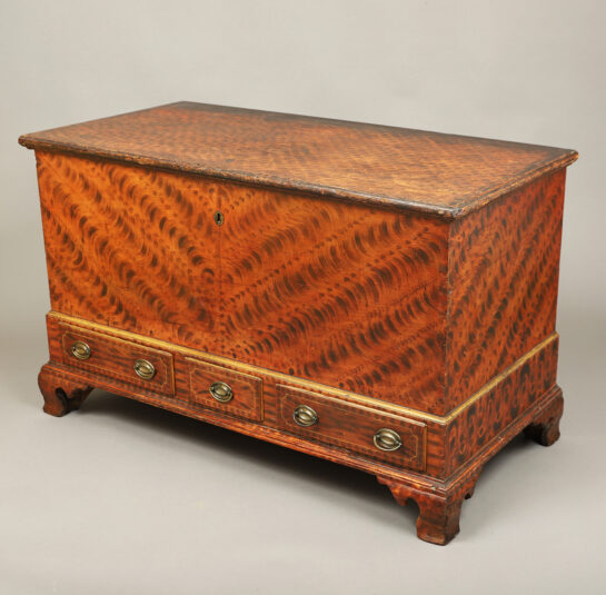 Chippendale Paint-Decorated Blanket Chest