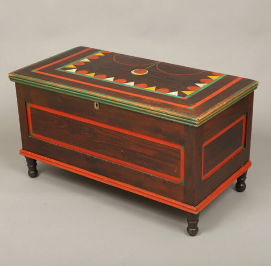 Diminutive Paint-Decorated Blanket Chest