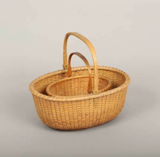 Two Nesting Oval Nantucket Baskets